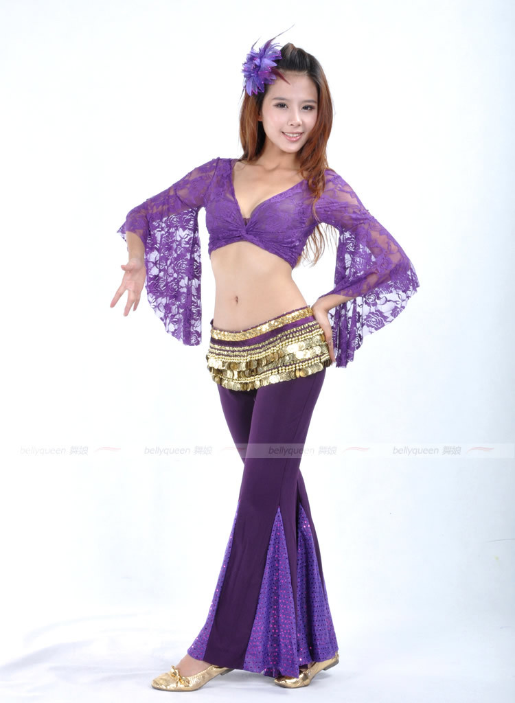 5 pieces Dancewear Polyester Belly Dance Performance Costumes For Women More Colors